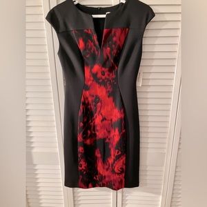 NWT Dress Barn Black/Red sleeveless dress  Size 4